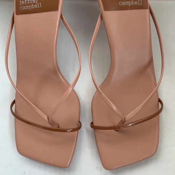 Jeffrey Campbell Nude Strappy Sandals Size 9 - Picture 14 of 15